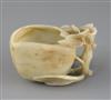 A Chinese jade 'peach' cup, probably 17th / 18th century, L.11.5cm                                                                     