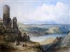 William Callow (1812-1908) St Goar from the Castle of Katz on the Rhine 18.75 x 25.5in.                                                