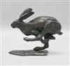 A bronze model of a running hare 12.5cm                                                                                                