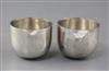 A pair of modern silver tumbler cups, William Comyns & Sons Ltd, 9 oz.                                                                 