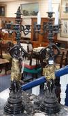 A pair of figural candelabra height 69cm                                                                                               