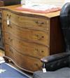 A George III inlaid mahogany serpentine chest W.112cm                                                                                  