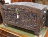 A Cantonese carved camphorwood domed top chest W.103cm                                                                                 