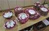 A late 19th/early 20th century large dinner service, bordered and gilded                                                               