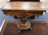 A William IV rosewood card table W.91cm                                                                                                