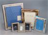 Six assorted Italian white metal photograph frames,                                                                                    