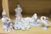 Five Lladro figures, comprising 'An Elegant Touch', 'Spring', 'Little Dreamers', 'Bearly Love' and a goose                                                                                                                  