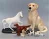 A Royal Doulton Spirit of the Wind figure and Beswick animals                                                                          