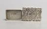 A Victorian engraved silver vinaigrette, D & M, Birmingham, 1876, 35mm and a smaller earlier vinaigrette by Francis Clark.                                                                                                  