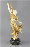 Affortunato Gori. A gilt bronze and ivory figure of an Middle Eastern dancer, height 17.5in.                                           