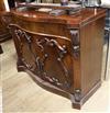 A Victorian mahogany serpentine fronted sideboard W.126cm                                                                              