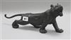 A 19th century Japanese bronze of a roaring tiger Length 35cm.                                                                         
