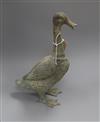 A bronze goose H.35.5cm                                                                                                                