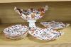 A 19th century English porcelain Imari pattern part dessert service                                                                                                                                                         