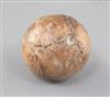 A 19th century feathery golf ball, 1.5in.                                                                                              