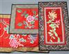 A collection of thirteen Chinese embroidered panels                                                                                    