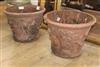 A pair of terracotta garden pots Diameter 40cm                                                                                         