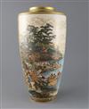 A large Exhibition quality Satsuma pottery vase, by Ryozan, Meiji period, H.37.5cm                                                     