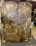 A Victorian decalcomania two fold draught screen (a.f.) each panel measuring width 56cm, height 152cm                                                                                                                       