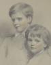 Eden Upton Eddis (1812-1901), pastel, Portrait of two children, signed and dated 1888, 52 x 43cm                                                                                                                            