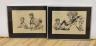 William Coltman Hewison (1925-2002), two original illustrations, Ghosts and The Seagull, signed, 27 x 37cm                                                                                                                  