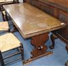 An oak draw leaf table W.152cm                                                                                                         