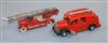 Two fire engines (Tri-Ang Mimic and French Dinky Citroen Tri-Ang 15cm long x 5.5cm high                                                