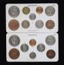 George VI specimen coin sets for 1947 and 1948, first issue, including 1948 brass threepence (S4112), good EF                                                                                                               