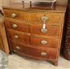 A Regency mahogany bow front chest of drawers W.107cm                                                                                  