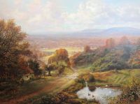 George William Mote (1832-1909) Landscape near Guildford 33 x 43in.                                                                    