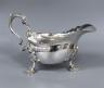 A late Victorian silver sauceboat, Nathan & Hayes, Chester, 1895, 18.5cm, 11.5oz.                                                                                                                                           