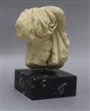 A sculpture on a marble base height 21cm                                                                                               