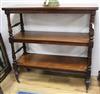 A Victorian mahogany three tier buffet W.122cm                                                                                         