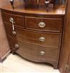 A Regency mahogany bow fronted chest of drawers W.92cm                                                                                 