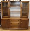 An Ercol Windsor display cabinet W.156cm                                                                                               