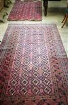 A Tabriz rug (worn) and another smaller rug 245 x 15cm and 195 x 122cm                                                                 