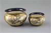 Two graduated Japanese Satsuma pottery bowls, by Kinkozan, Meiji period, Diam.9cm and 6.5cm                                            