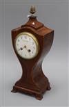 An Edwardian mahogany mantel clock height 38cm                                                                                         