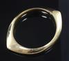 A Georg Jensen 18ct gold bangle, designed by Nanna & Jorgen Ditzel, no.1111, 74 grams.                                                 