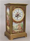 A porcelain four panel clock height 28cm                                                                                               