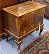 A walnut mule chest on stand W.73cm                                                                                                    