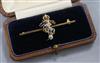 A cased 9ct gold and enamel Royal Electrical and Mechanical Engineers sweethearts brooch, 47mm.                                        