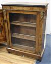 A Victorian walnut pier cabinet W.76cm                                                                                                 