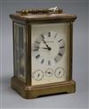 A Matthew Norman gilt brass carriage clock with calendar dials and push repeat                                                         