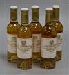 Five half bottles of Chateau Coutet, Sauternes-Barsac, 2005                                                                            