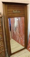 A French Empire style mahogany pier glass W.87cm                                                                                       