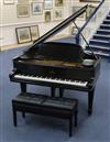 The Property of Dame Kiri Te Kanawa: Steinway and Sons, New York. An ebonised cased boudoir grand piano and stool, Serial number 90263,