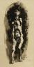 Michael Ayrton (1921-1975), ink and grey wash, "Cain IV 1958", signed and dated, 45 x 25cm                                                                                                                                  