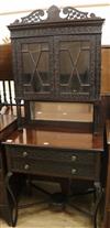 An Edwardian mahogany bookcase W.76cm                                                                                                  