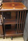 An Edwardian revolving bookcase W.49cm                                                                                                 